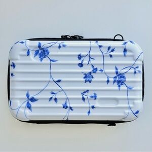 Floral White and Blue Hard Shell Case